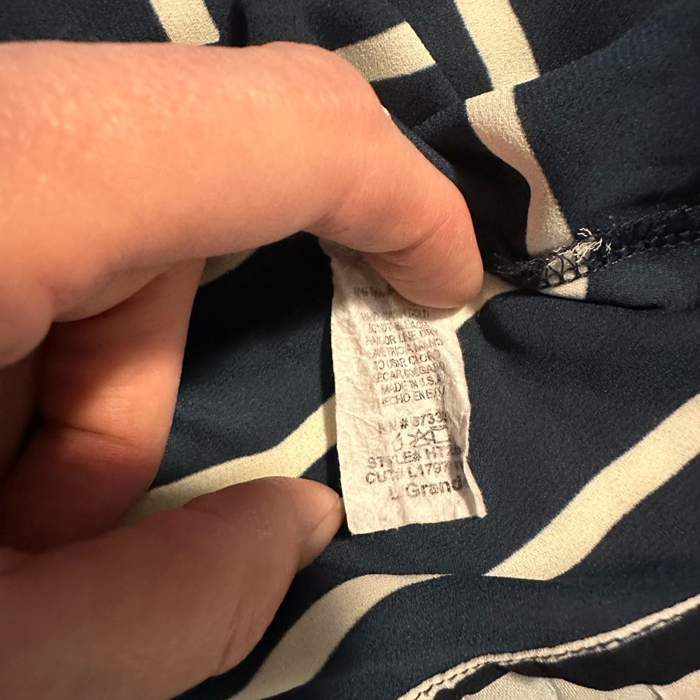 Le Lis blue striped tank top Large - Picture 4 of 4